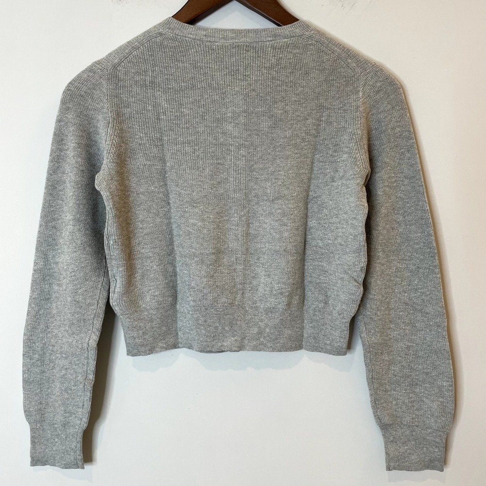 J.Crew Collection Embellished Cardigan Sweater Cotton Holiday CD379 Grey 12 13 - Picture 8 of 15